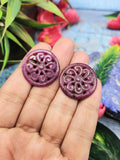 Floral Carved Ruby Stone Pair for Earrings or Pendant - History, Symbolism and Modern Appeal