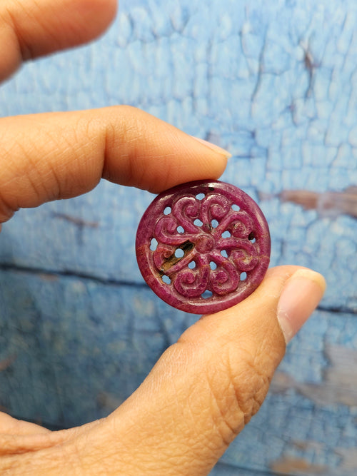 Floral Carved Ruby Stone Pair for Earrings or Pendant - History, Symbolism and Modern Appeal