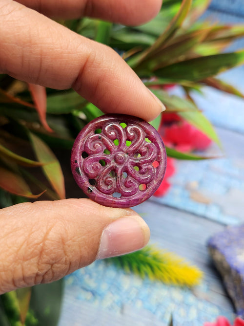 Floral Carved Ruby Stone Pair for Earrings or Pendant - History, Symbolism and Modern Appeal