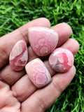 Rhodochrosite Cabochon Mix Shape Loose Gemstone - Captivating Beauty and Tranquil Energy | Lot of 4 units