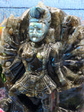 Goddess Kali statue/idol/murti in labradorite stone - A Divine Fusion of Wisdom and Spiritual Illumination | 8 inches and 3110 gms