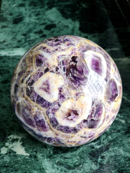 Amethyst Sphere: Transform Your Space and Mind | 4 inches diameter and 1550 gms