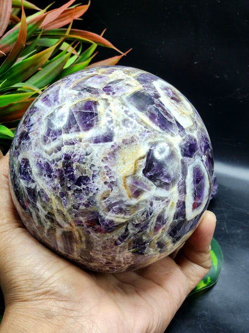 Amethyst Sphere: Transform Your Space and Mind | 4 inches diameter and 1550 gms