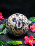 Amethyst Sphere: Transform Your Space and Mind | 4 inches diameter and 1550 gms