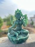 The Divine Beauty of Tara Devi: A Handcrafted Australian Green Aventurine Masterpiece