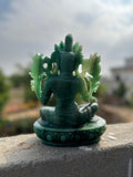 The Divine Beauty of Tara Devi: A Handcrafted Australian Green Aventurine Masterpiece