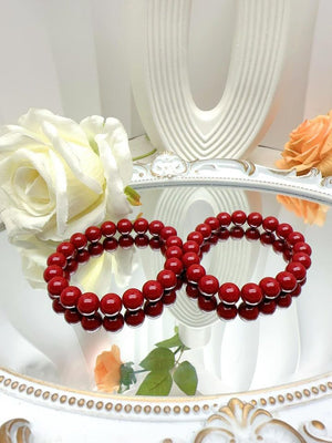 Cinnabar bracelet with 10 mm Beads - The Embodiment of Love and Serenity | ONE PIECE ONLY