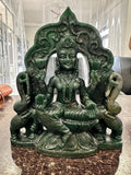 Exquisite Spiritual Carvings: The Divine Presence of Goddess Gaj Laxmi and Goddess Tara in Aventurine and Lapis Lazuli