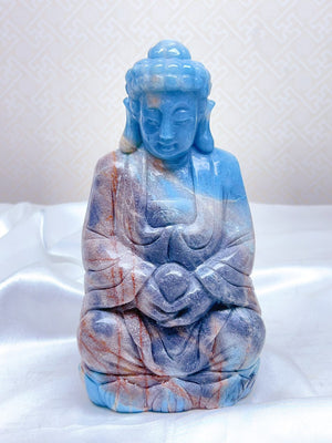 Trolleite Lord Buddha Carving: A Masterpiece of Serenity and Spiritual Elegance | Crystal/Reiki/Healing - 8.3 inches and 1.83 kg