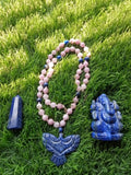 Divine Elegance: Lapis Lazuli Ganesha, Phoenix Mala & Meditation Point – Women’s Day Special