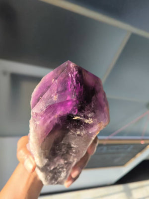 Natural Amethyst Point: Enhancing Home Decor, Crystal Healing and Spiritual Aura | Gemstone Point