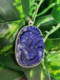 Lapis Lazuli stone OM Pendant Jewelry in 925 sterling silver | Mothers Day Gift | Spiritual Gift - Shwasam