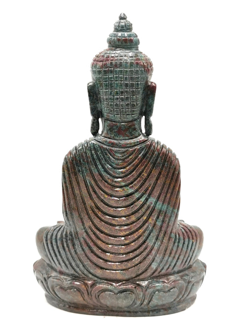 Large Ruby Kyanite Buddha - handmade carving of serene and meditating Lord Buddha - crystal/reiki/healing - 10 inches and 2.65 kg (5.83 lb)