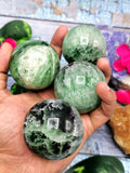 Green fluorite stone spheres - Energy/Reiki/Crystal - 2 inches (5 cms) diameter and 190 gms (0.42 lb) - ONE PIECE ONLY