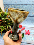 Beautiful gemstone martini glass in labradorite stone - ONLY 1 PIECE - wine glass